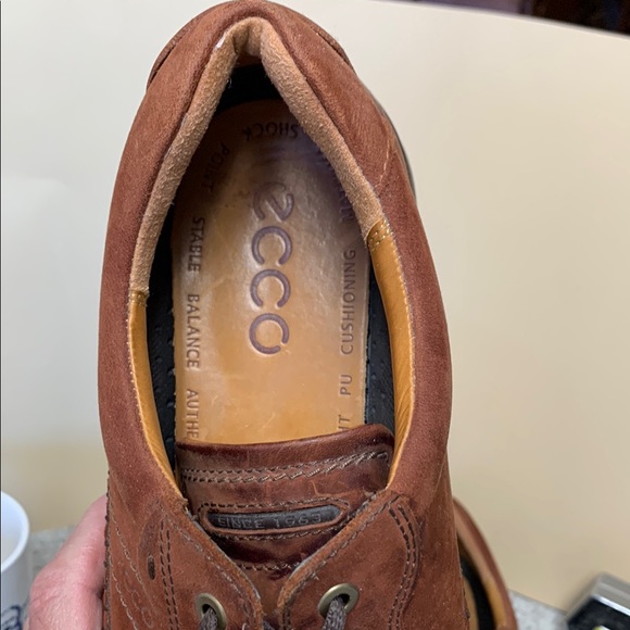 ECCO Men's Brown Nubuck Leather Shoes European Size 45 - Picture 11 of 11